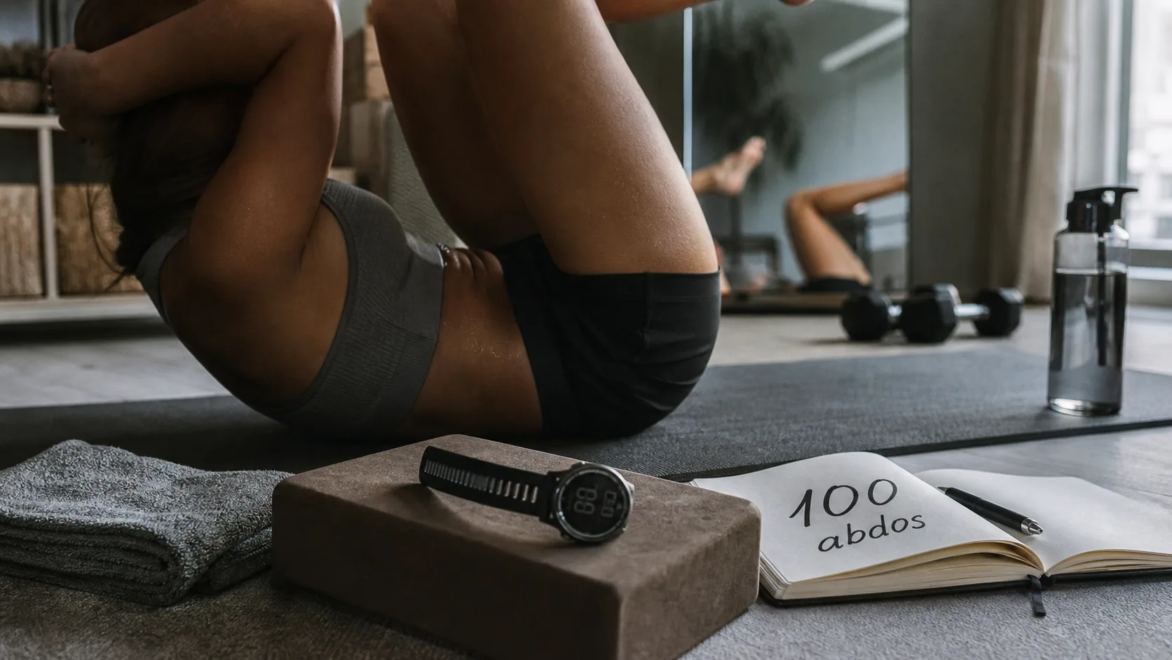 100 abdos par jour : reverse crunch, abdos visibles