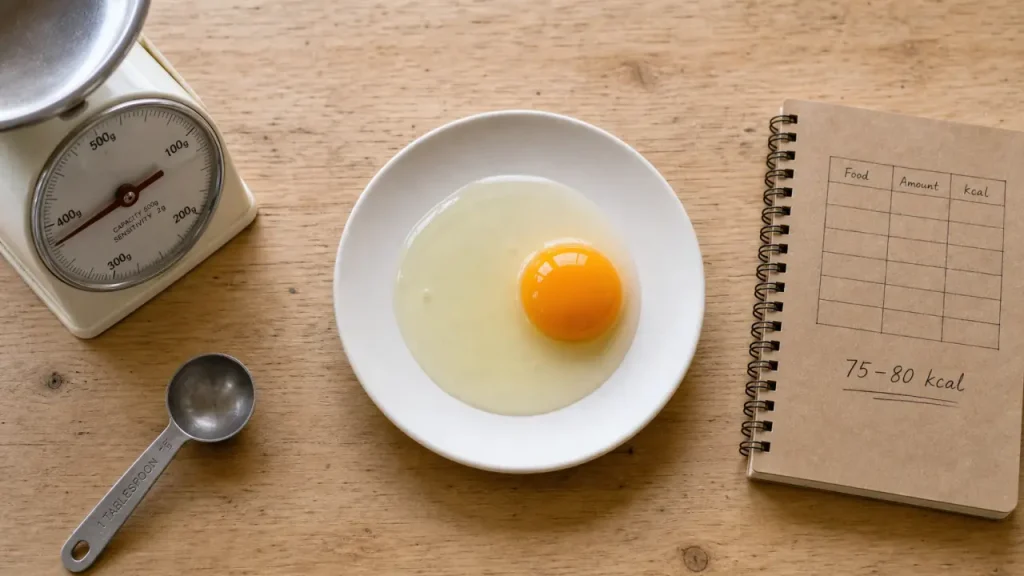 Calories oeuf : 75 à 80 kcal, blanc et jaune