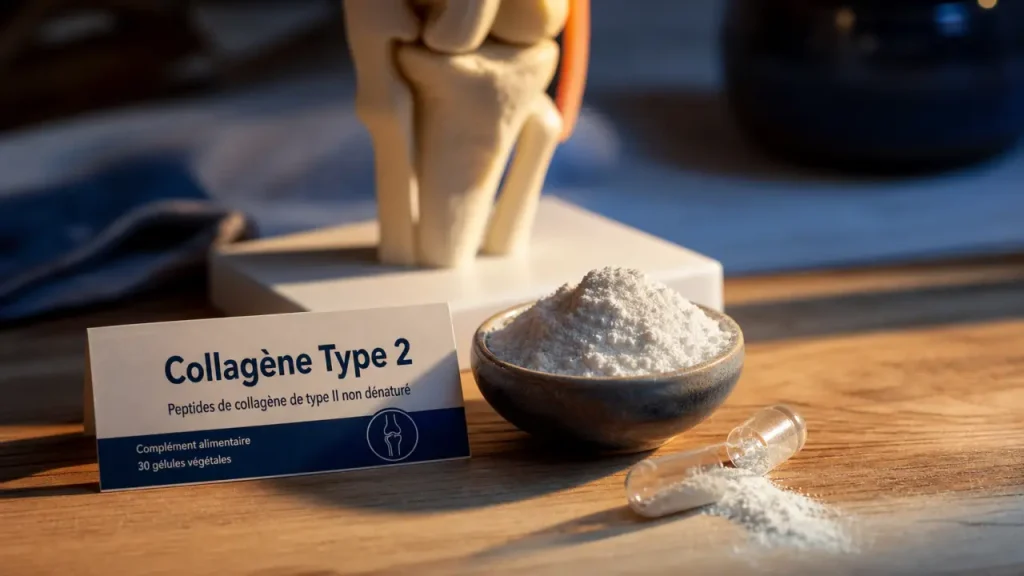 Collagène pour les articulations Type 2, peptides en gélule et poudre