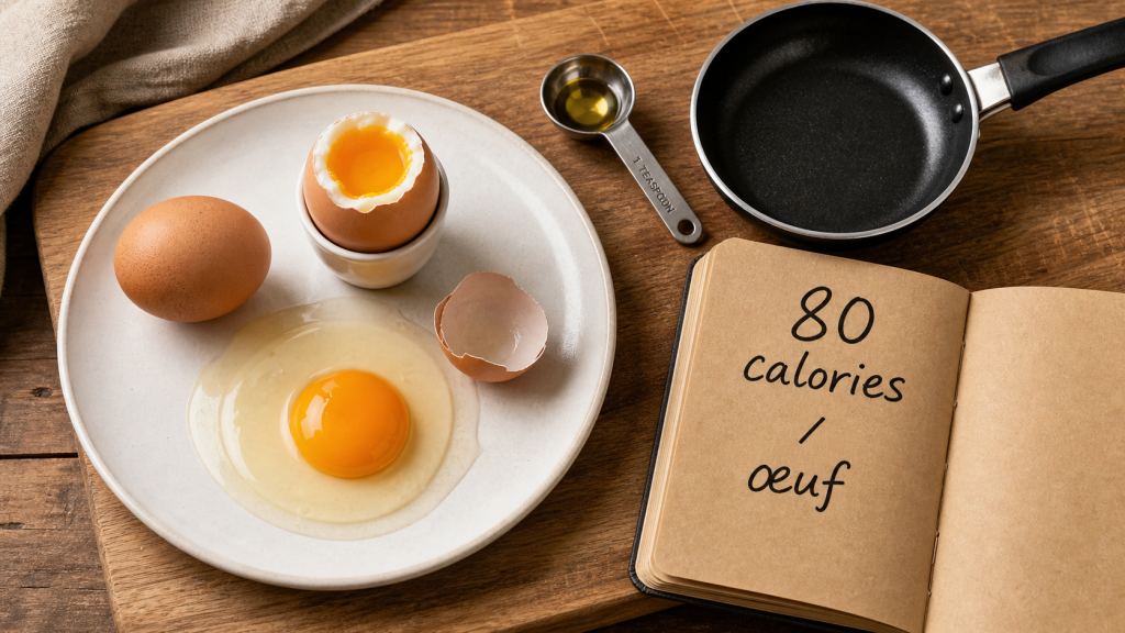 Combien de calorie dans les oeufs : 80 calories par œuf selon la cuisson