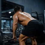 Exercice dos : rowing buste penché, omoplates rapprochées, posture correcte