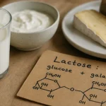 Le sucre du lait : lactose (glucose + galactose) dans le lait et le fromage