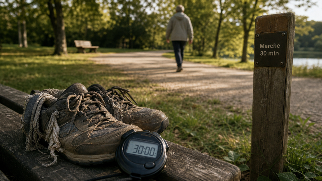 Marche 30 minutes par jour : chaussures et chrono 30:00