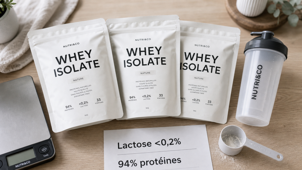 Meilleur marque de protéine : whey isolate, lactose <0,2%
