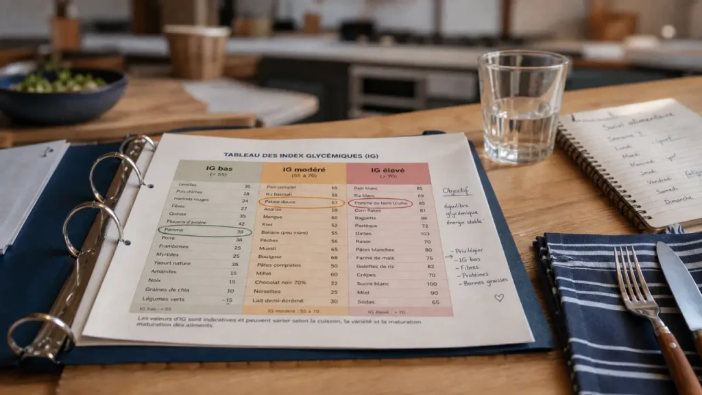 IG bas, modéré, élevé : le tableau PDF pour choisir ses aliments sans se tromper