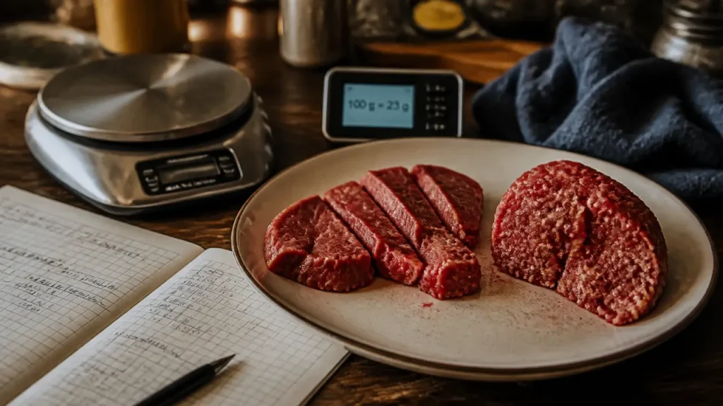 100 g de viande rouge apportent 20 à 32 g de protéines, selon le morceau