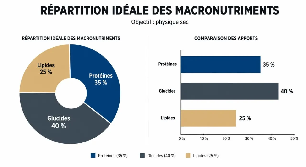 Répartition des macronutriments pour obtenir un physique sec et musclé