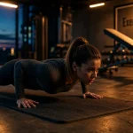 Exercice pectoraux : pompes en salle de sport