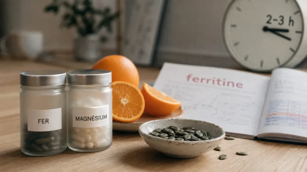 Fer et magnésium ensemble, oui, mais pas au même moment