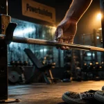 Powerbuilding en salle de sport : barre olympique et training force-hypertrophie