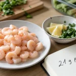 Protein crevette : 21 g protéines pour 100 g, crevettes et citron