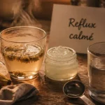Remontée acide remède naturel : tasse camomille et aloe vera