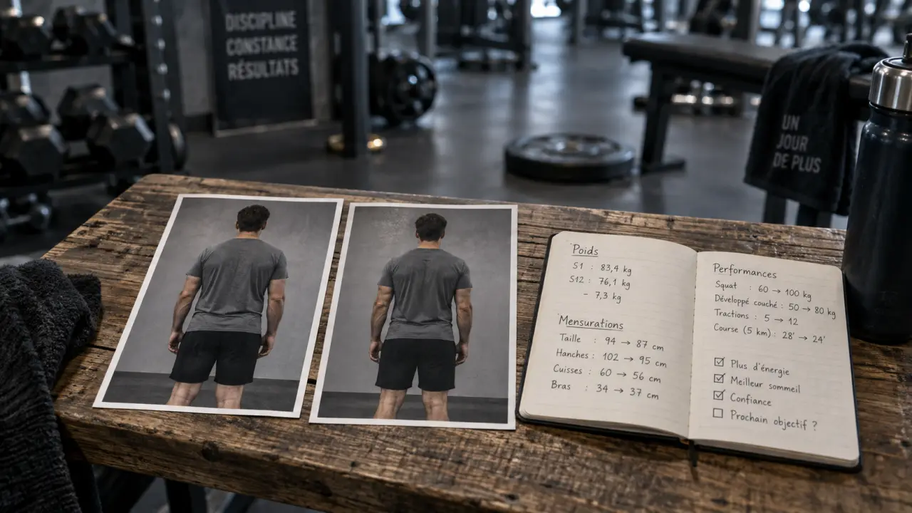 Avant apres musculation : résultats après 12 semaines (dos)