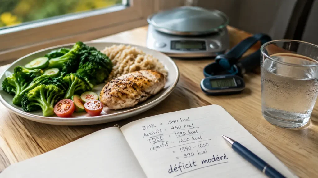 Déficit calorique sans perdre ses muscles : 300 à 500 calories de moins, pas davantage
