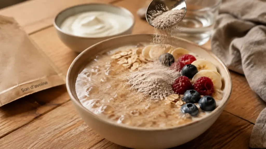 Son d’avoine : fibres, satiété, glycémie et cholestérol, ce qu’il apporte vraiment