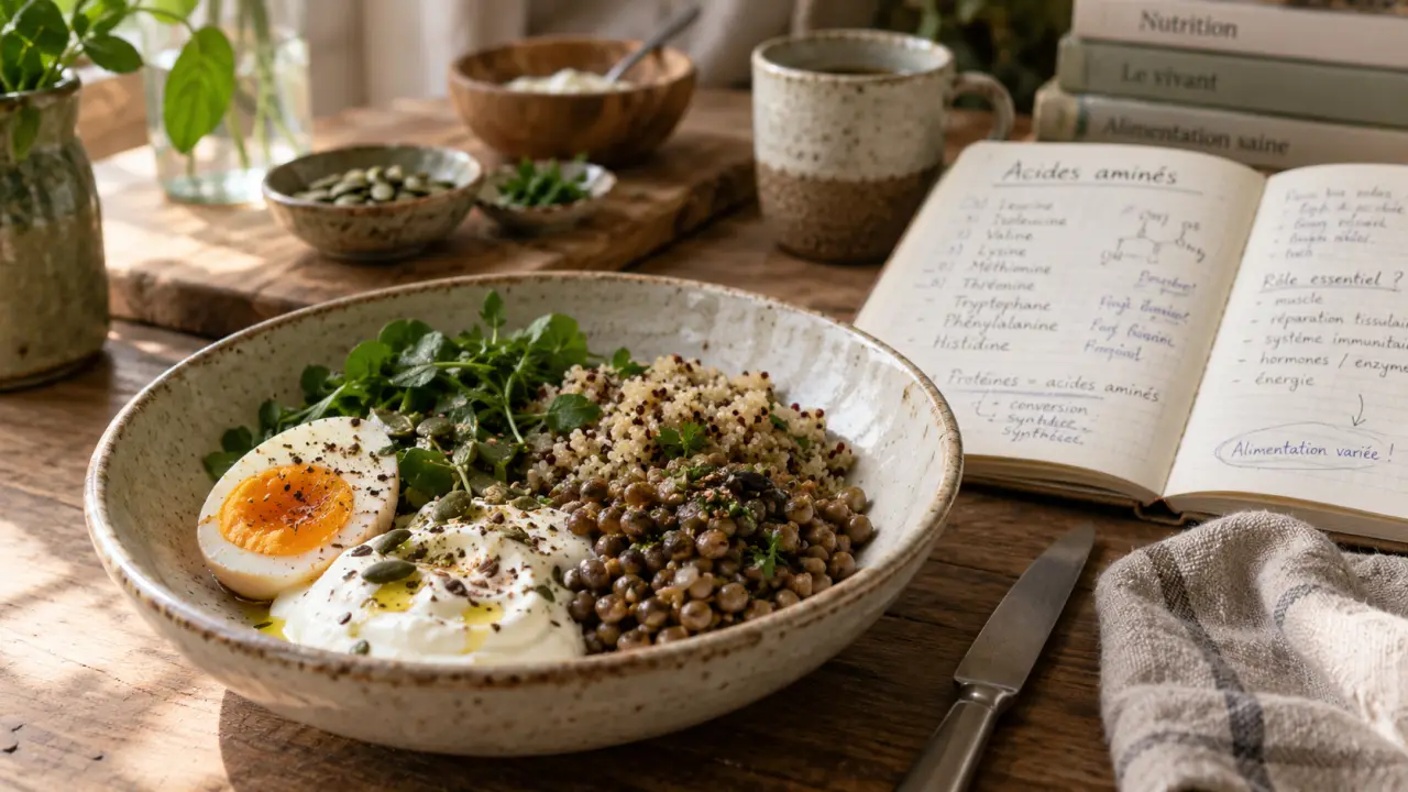 Aliments et acides amines : sources pour couvrir les besoins