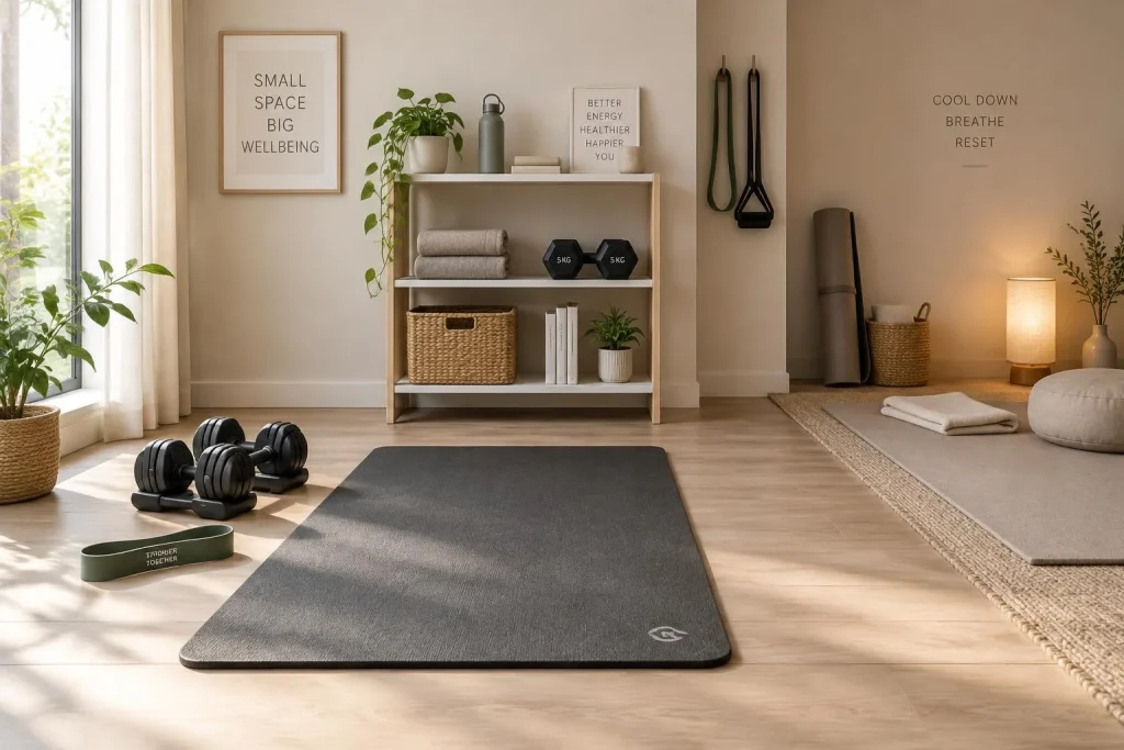 Un coin fitness sans pièce dédiée : 5 m² pour s’entraîner et bien récupérer